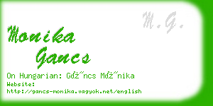 monika gancs business card
